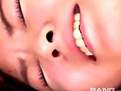 Asian pussy gets toyed, fucked and shot with warm cum