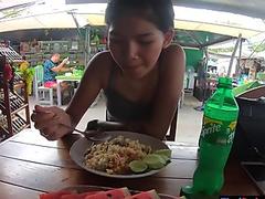 Real amateur Thai teen cutie fucked after lunch by her temporary boyfriend